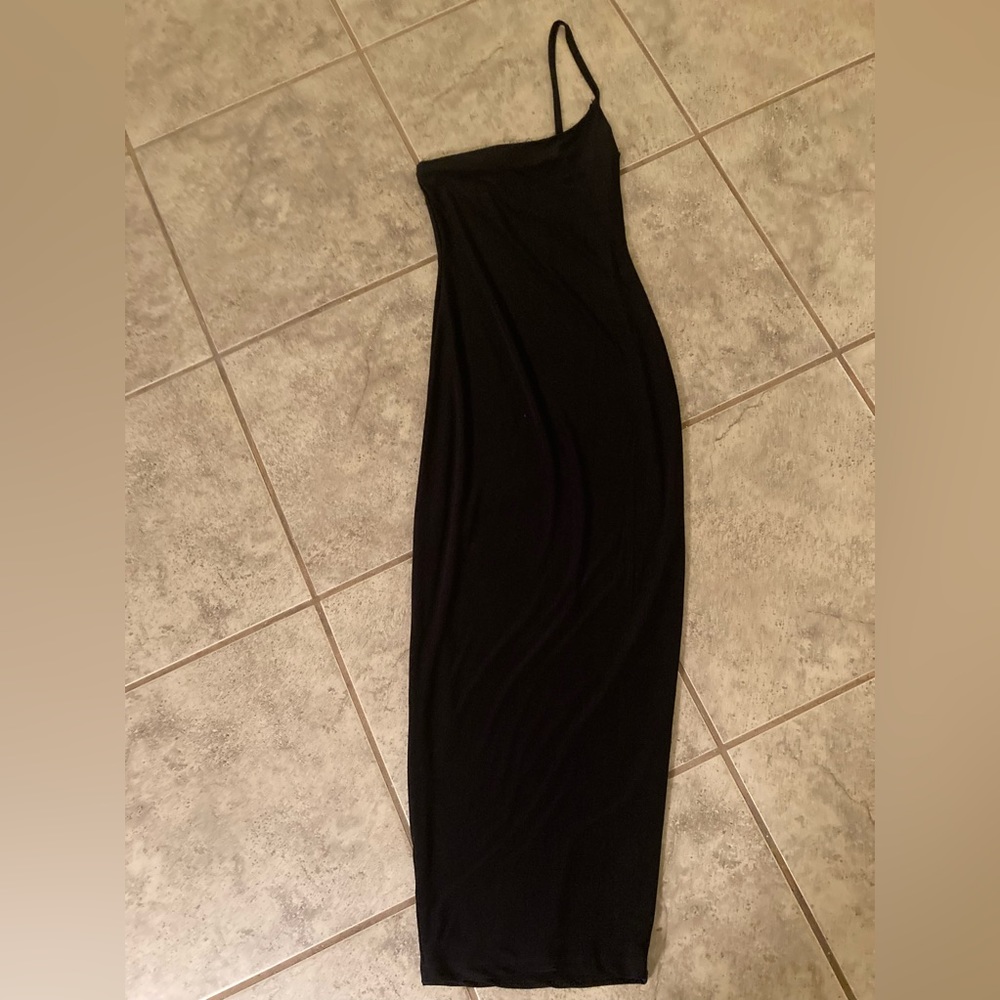 Long Gown Black One Strap Dress